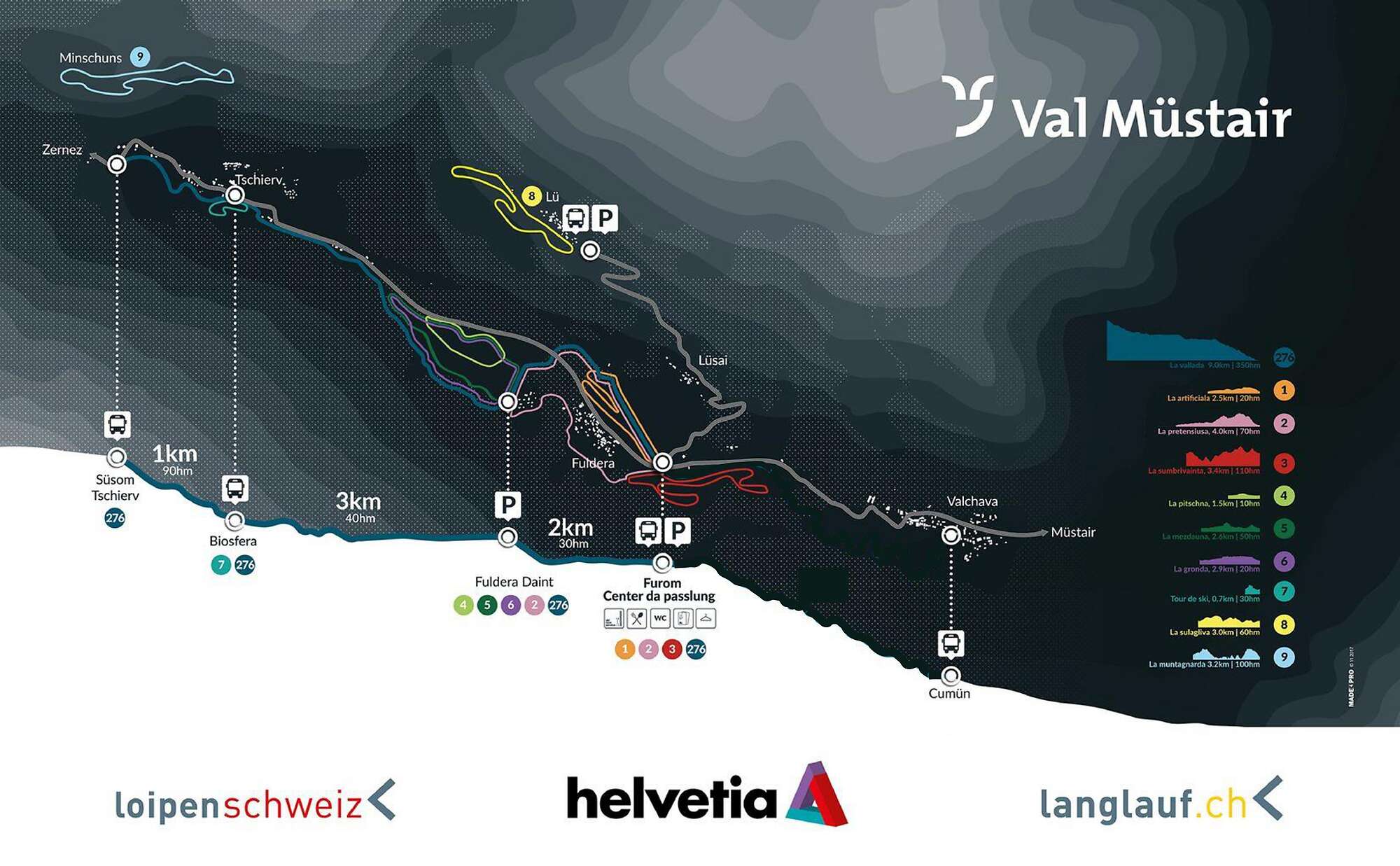 Loipenkarte Val Müstair